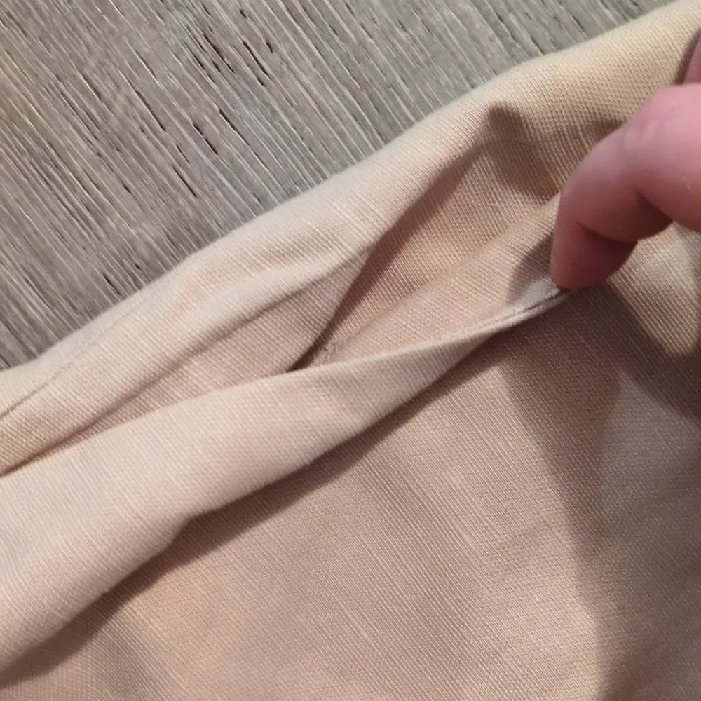 Loft Linen Blend Cream Dress Shorts With Side Zipper Size 10 - Image 7