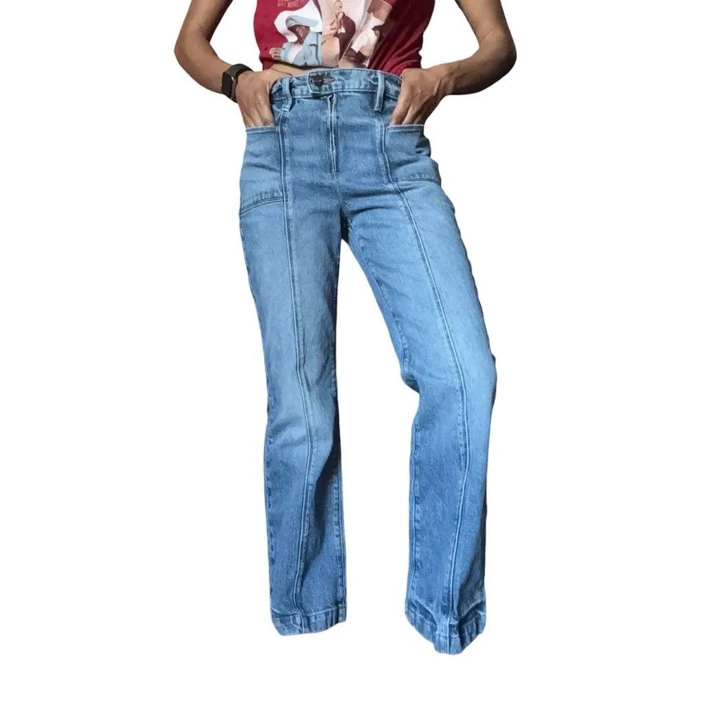 Frame Denim Light Blue High Rise Jeans - Image 2