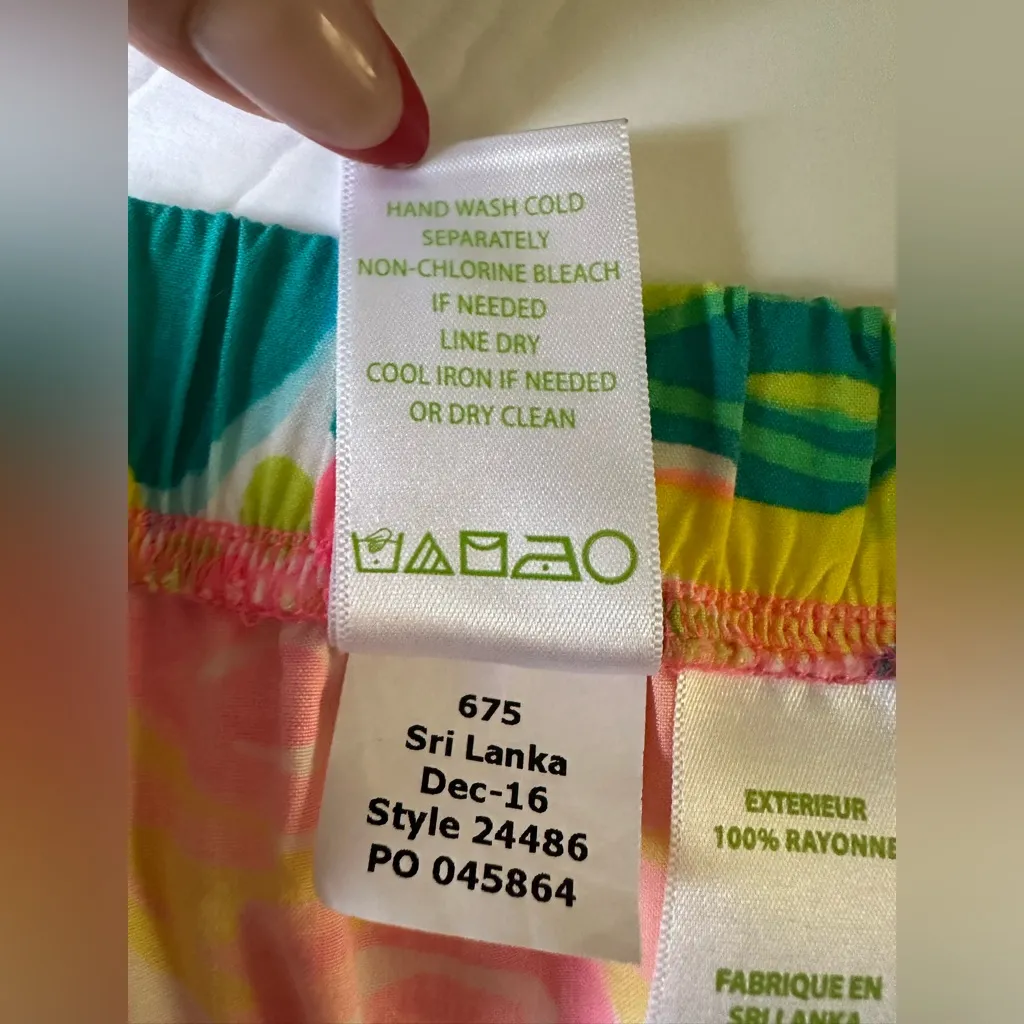 Lilly Pulitzer Kya Ruffle Shorts Women’s Pink and Blue Sz XS Elastic Waist - Image 5