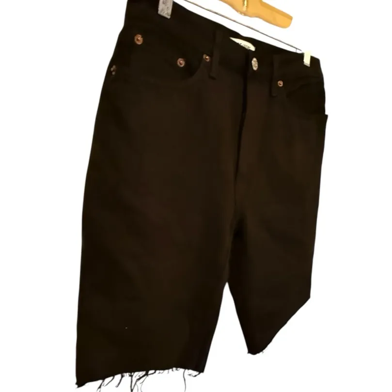 Re/Done Black Cutoff Denim‎ Shorts nwot - Image 3