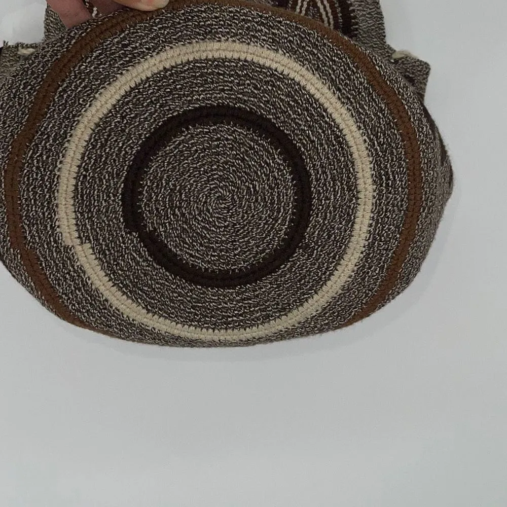 Bohemian Shoulder Bag Beaded‎ Tribe Ethnic Traditional Boho Gray - Image 5
