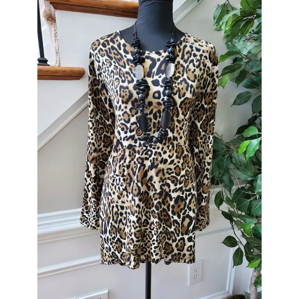 Workshop Republic Clothing Animal Print Round Neck Long Sleeve Shirt Large - Image 10