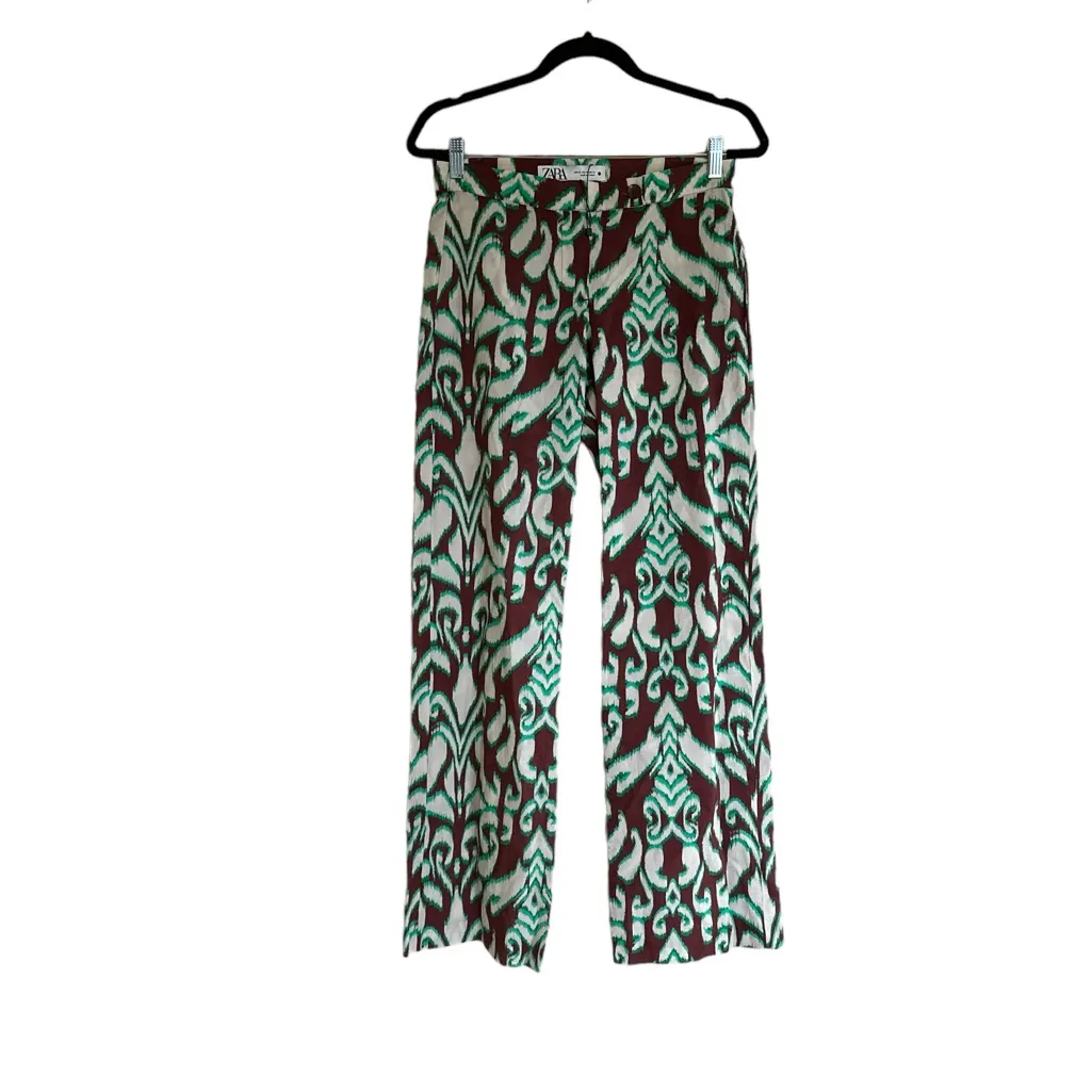 ZARA NWOT  Cotton Printed Pants Trouser - Image 9