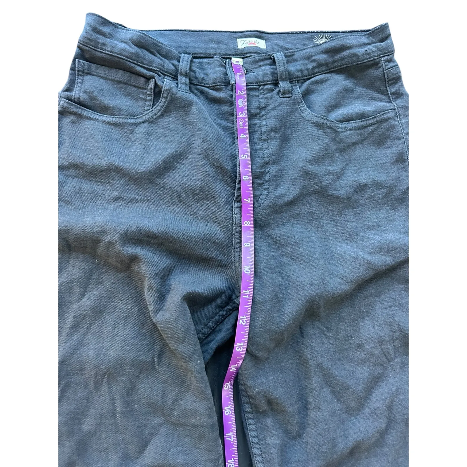 Faherty Black Straight Leg Pants Women's Size 29 - Image 6