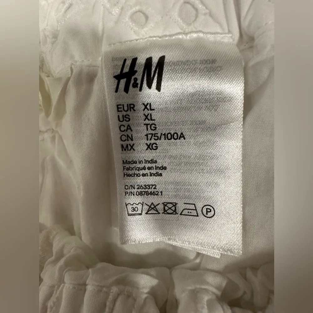 NWOT H&M white pizzo sangallo embroidery midi high waist skirt - Image 7