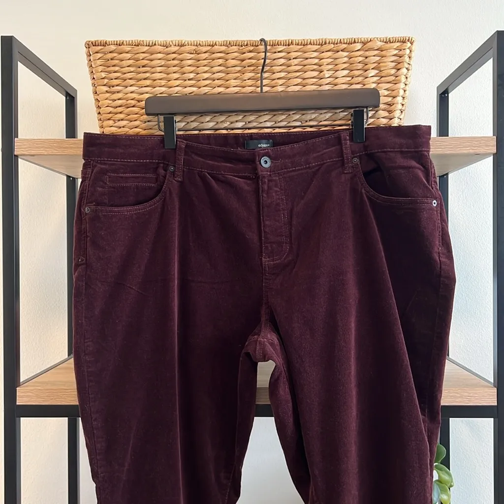 NWT Edyson Stitch Fix High-Rise Hampton Stretch Cotton Skinny Corduroy Pant, 20W - Image 2