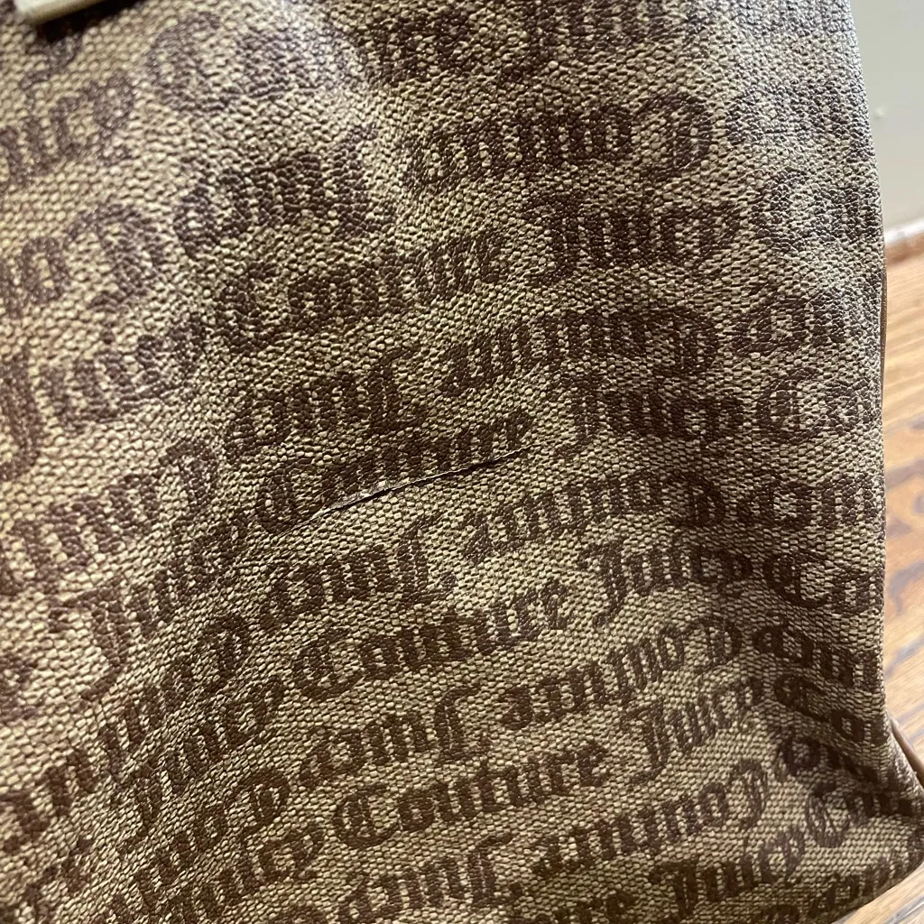 Juicy Couture Tan and Red Heart Tote Duffel Bag - Image 11