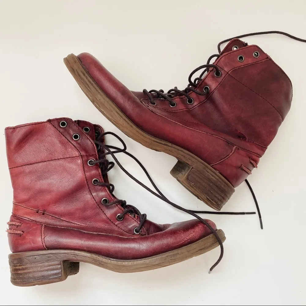 Leather boots Red Size 6 - Image 3