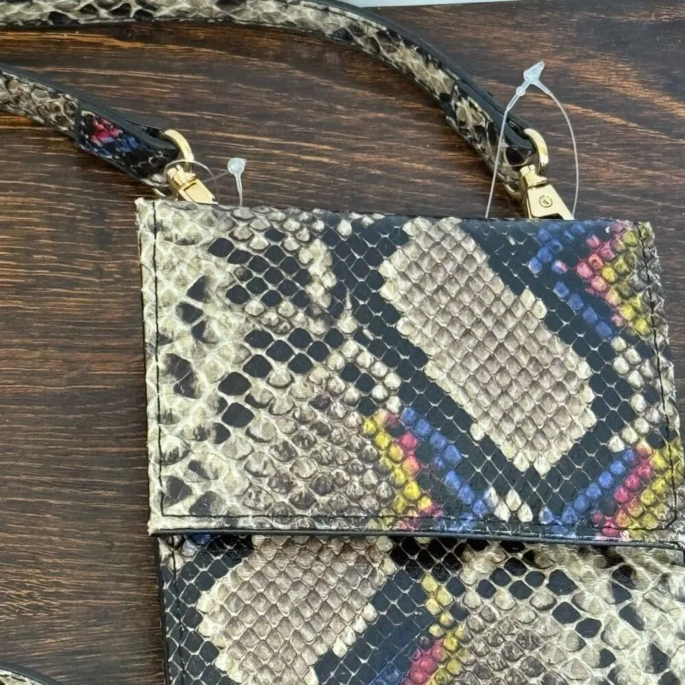 Faux snake skin crossbody NWOT Black - Image 2