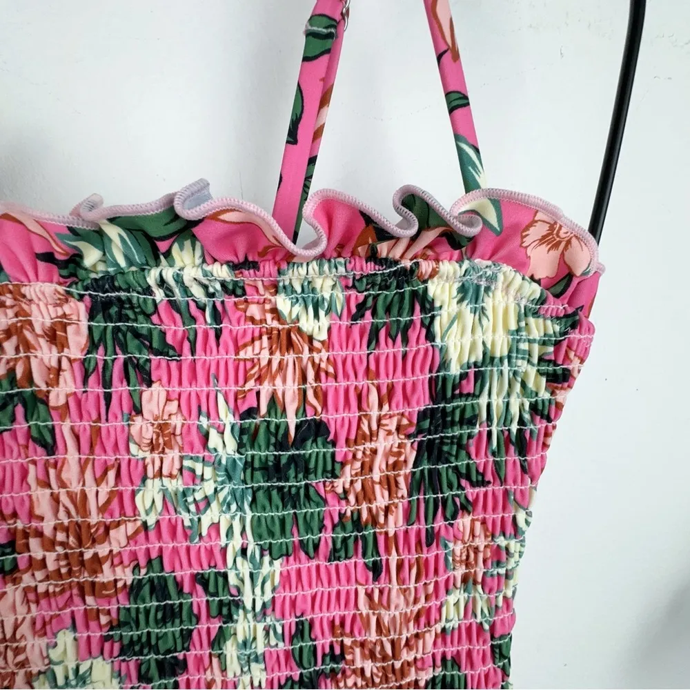 Lost and Wander Meet me in Bali One Piece Smocked Swimsuit Swimwear Small - Image 3