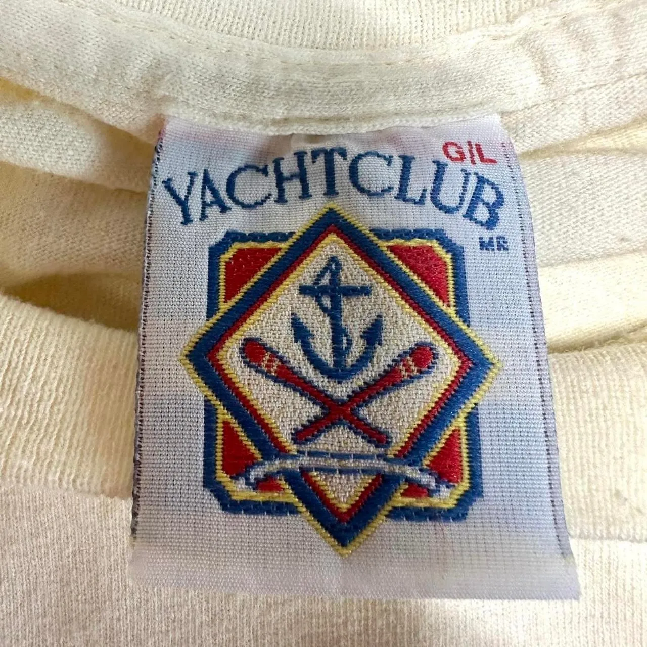 YACHT CLUB Vintage 90s Acapulco Mexico Cream Floral Embroidered T Shirt Womens L White Size L - Image 6