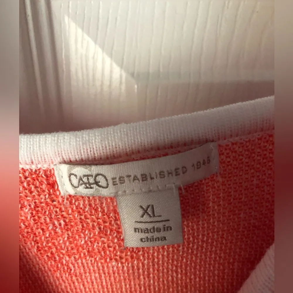 Cato puff short sleeves Women sweater knit top butterfly babydoll size XL - Image 5