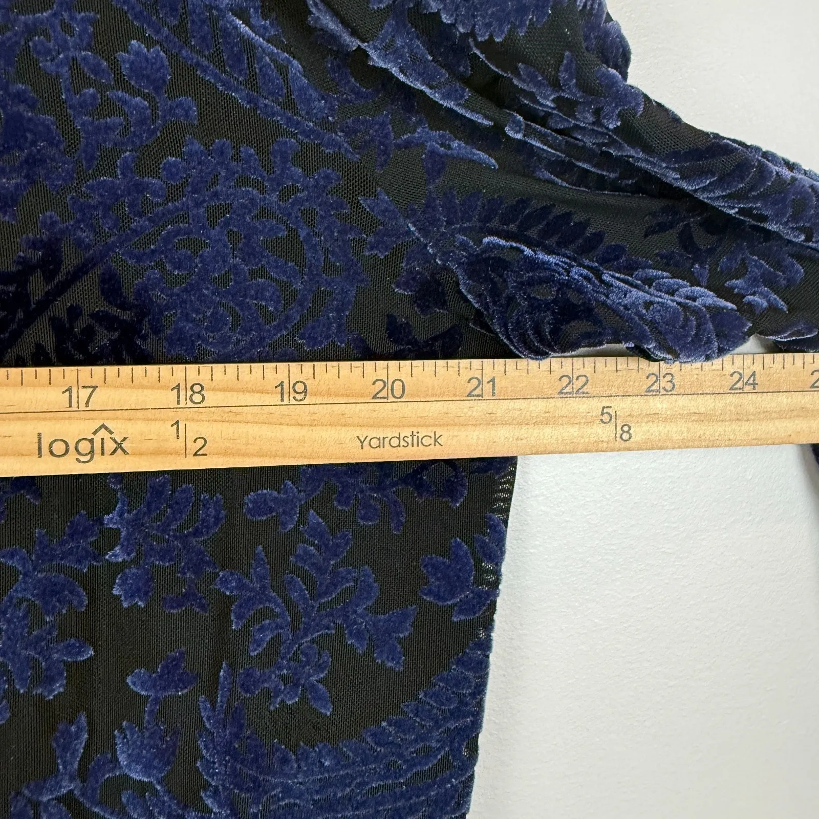 Ariat Jacket Women's L Black Blue Paisley Velvet Burnout Zip Whimsigoth Fairy - Image 6