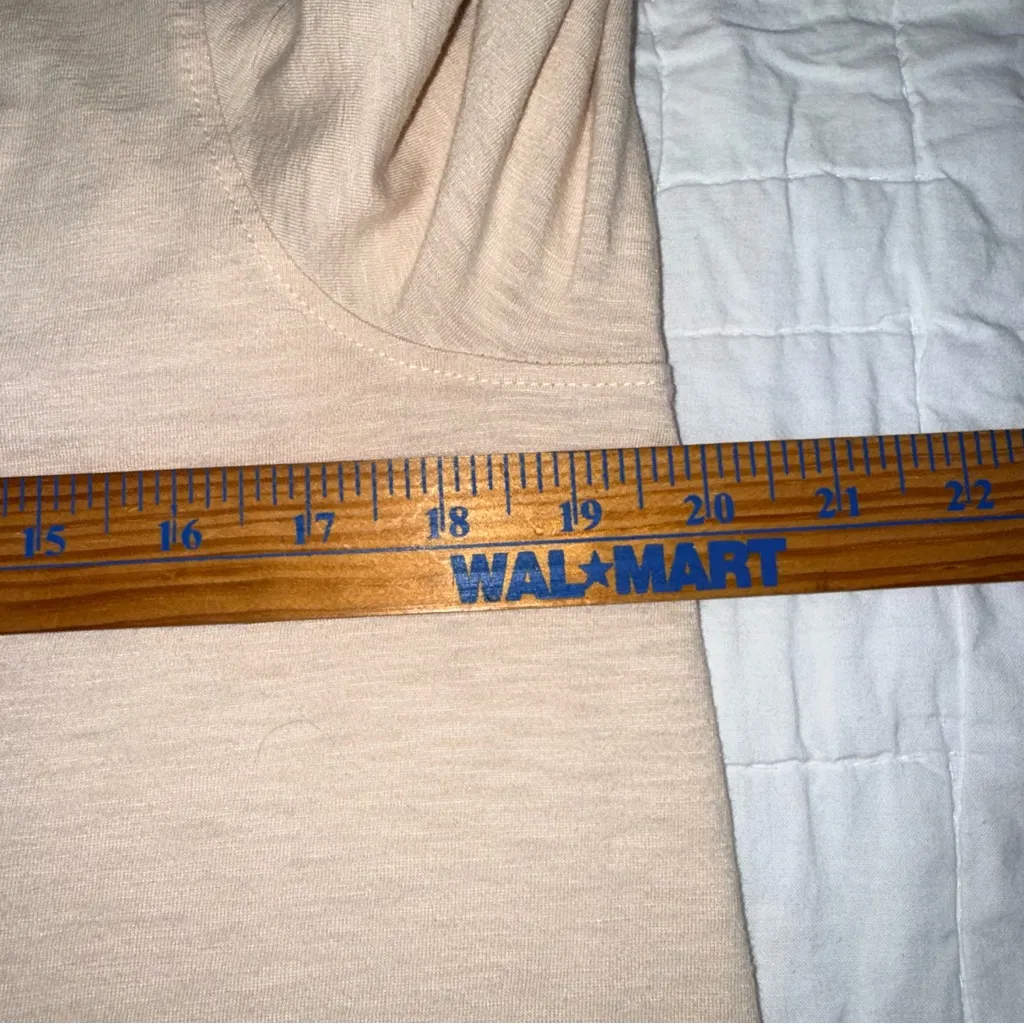 Aventura Cream Long Sleeve Top with Blue Floral Embroidery Size M - Image 7