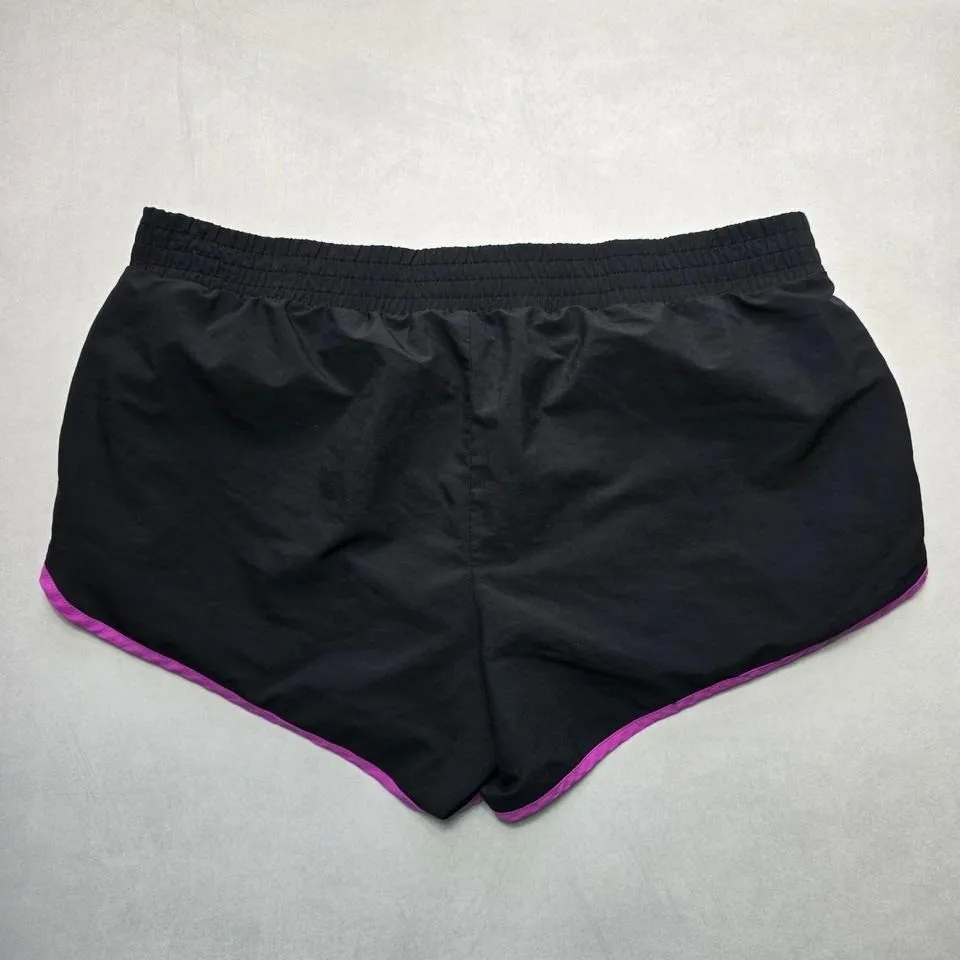 Old Navy Active Black Purple Shorts Pull On‎ Athletic Running Shorts L Large - Image 9