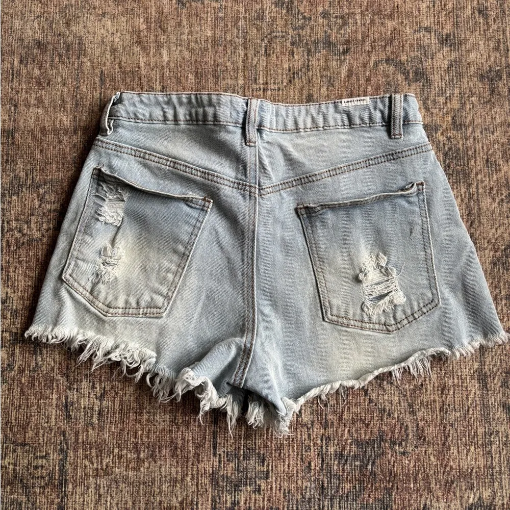 Almost Famous Distressed Denim Shorts Size 5 - Image 6