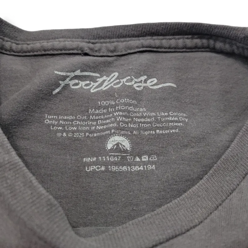 Footloose Shirt Size Large Lg Kevin Bacon Graphic Print T-Shirt Graphic Tee Gray Unisex T-shirt - Image 9