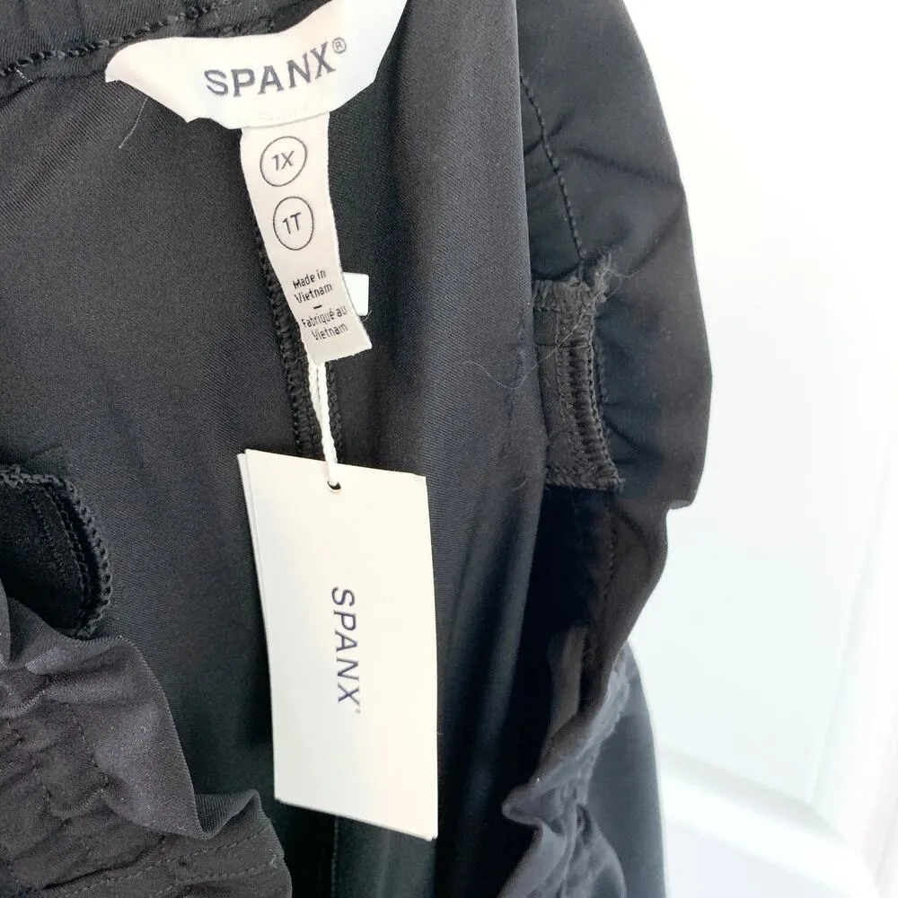 NWT Spanx Casual Friday On The Move High Rise Wide Leg Cargo Pant Very Black 1X - Image 7