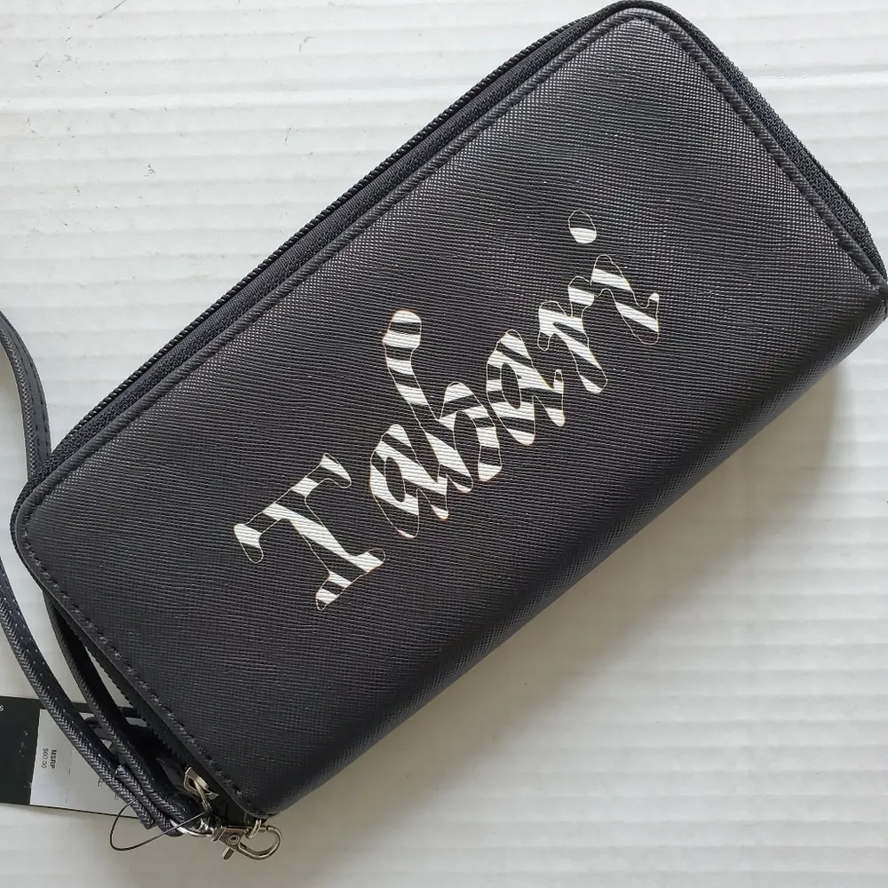 Tahari Zebra Print Black Zip Around Double Wallet - Image 2