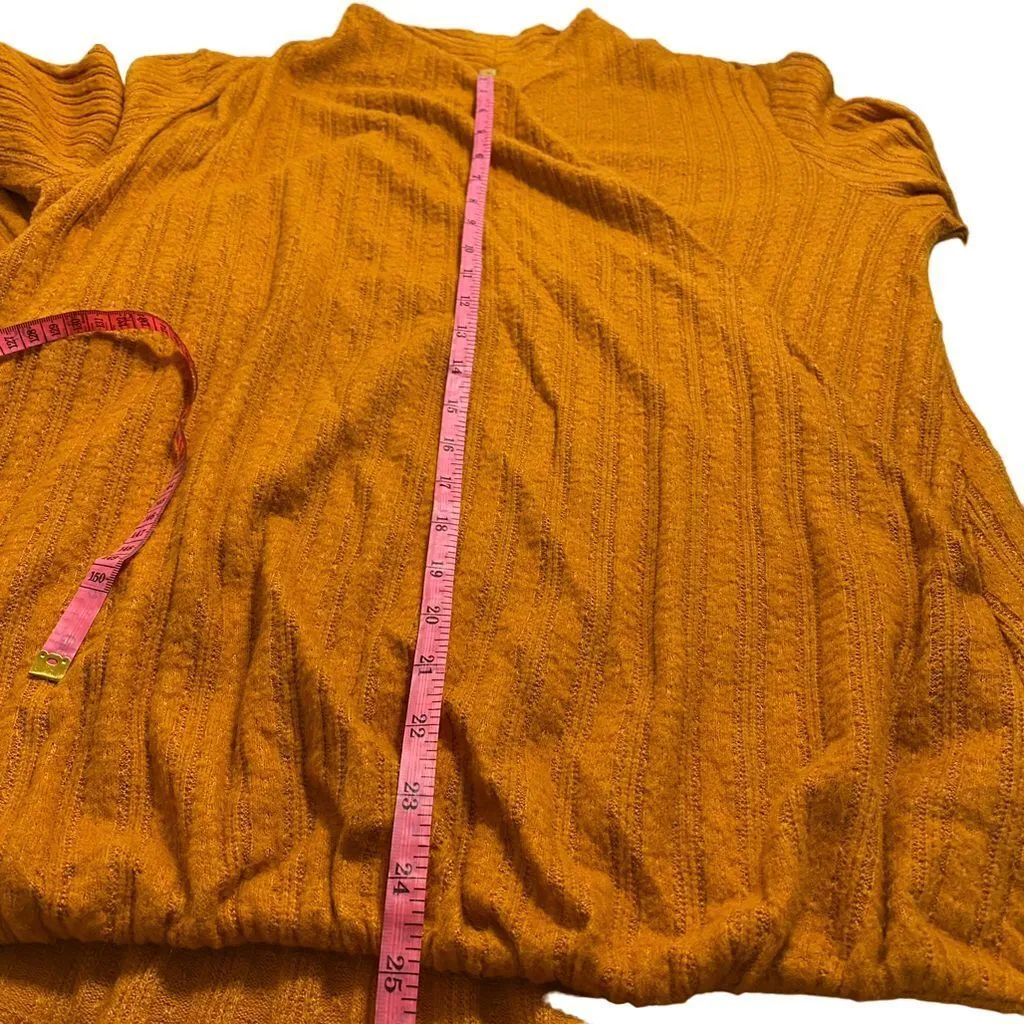 Anthropologie Maeve Rafela Surplice Wrap Sweater Orange V-Neck Women's Size‎ M - Image 6