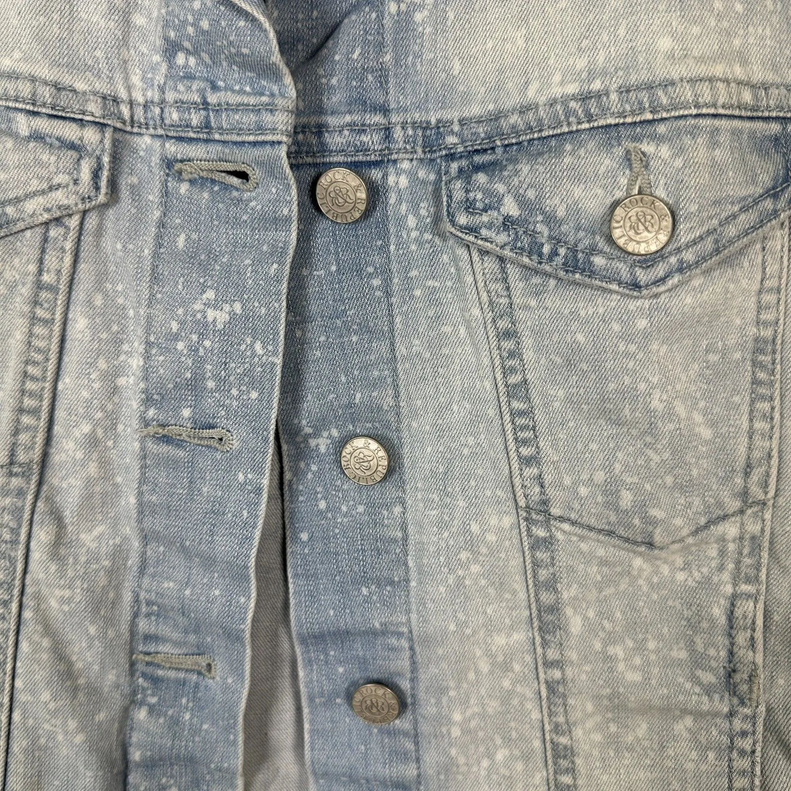 Rock & Republic Gunshow Studded Acid Wash Vest Women's Size Small NEW with Tags - Image 4