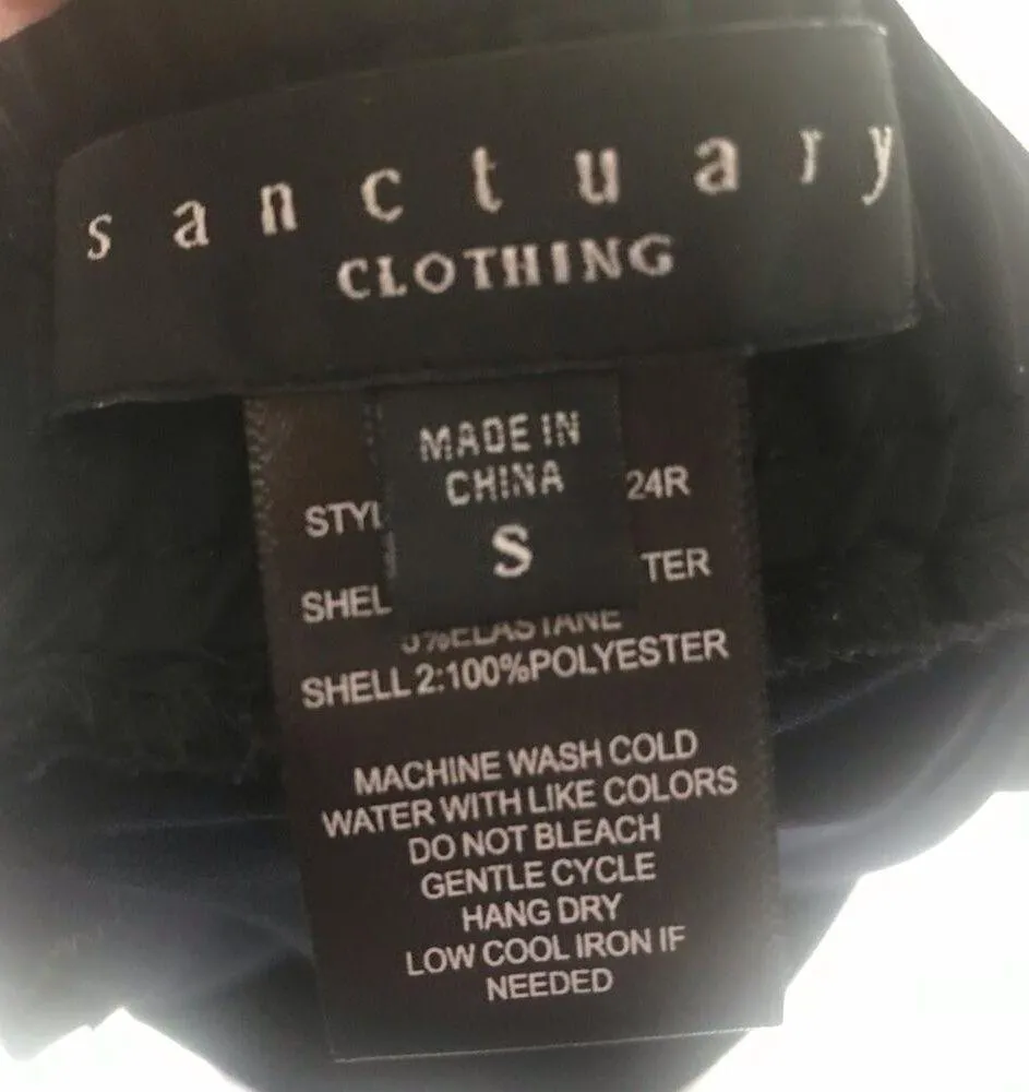 Sanctuary Blue Black Pull On Polyester Pants Women’s Size Small - Image 6