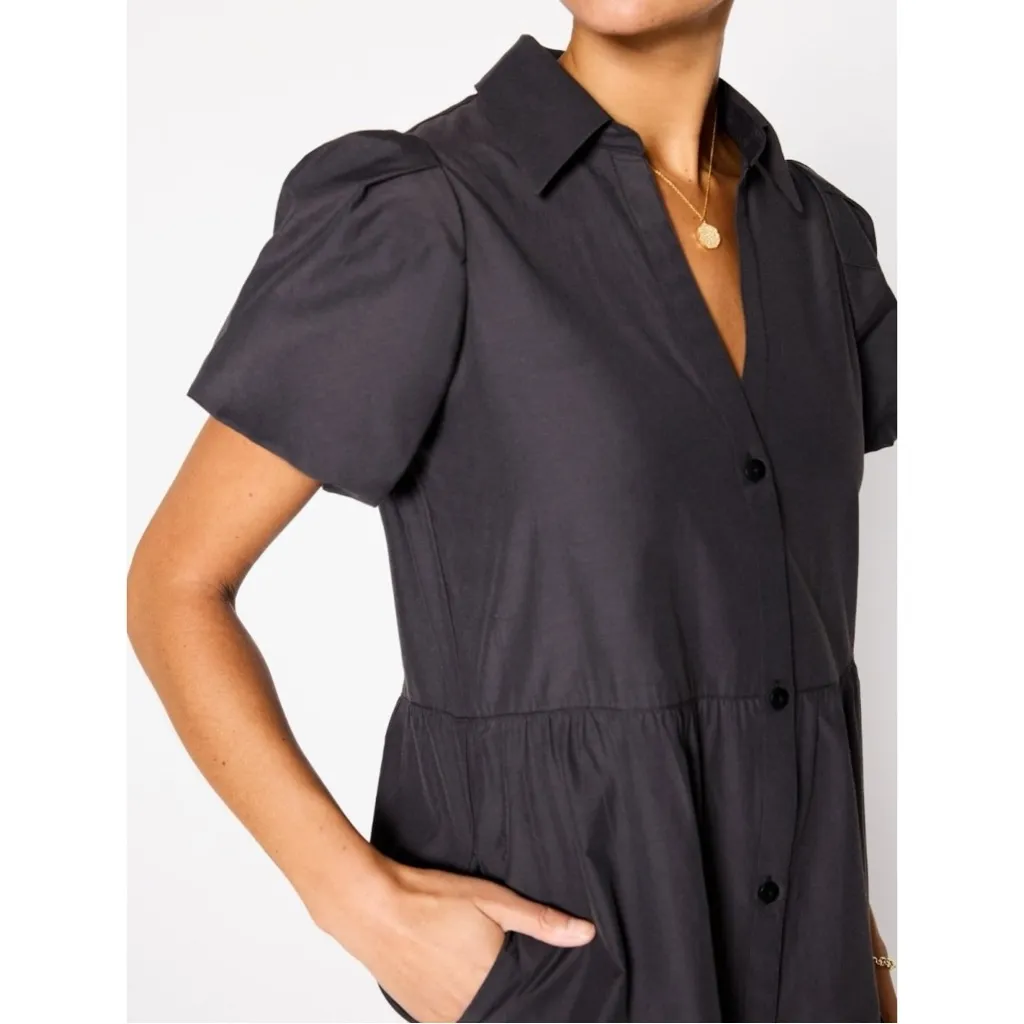 Brochu Walker The Havana Mini Dress Washed Black Size Small Minimalist Classic - Image 6