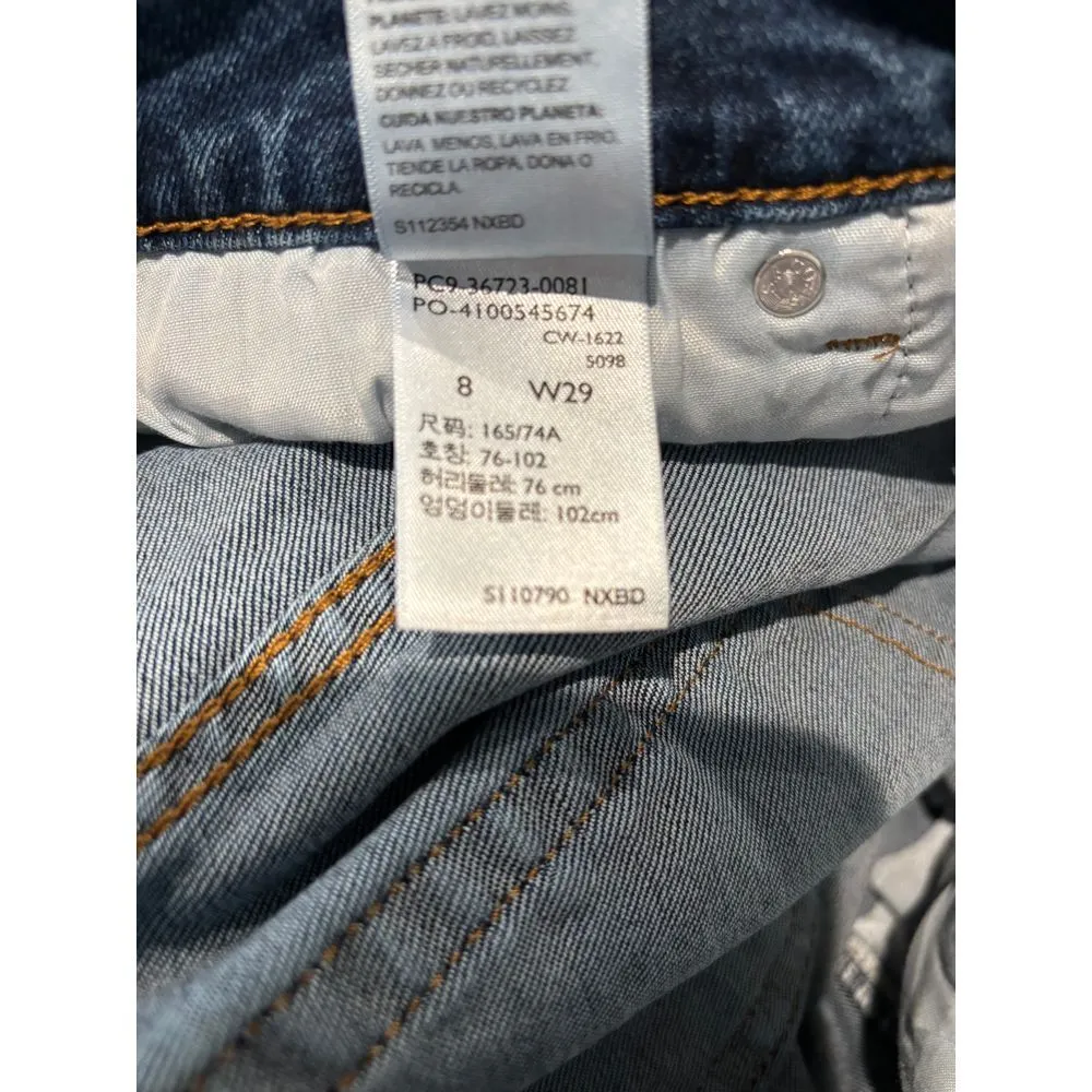 Denizen by Levi's Women Classic Medium Wash Capri Denim Jeans Boyfriend Fit Sz 8 - Image 5