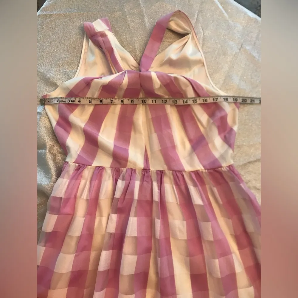 Kate Spade Fresh Lilac and White Mainline Gingham Organza Dress Sz 12 NWT - Image 9