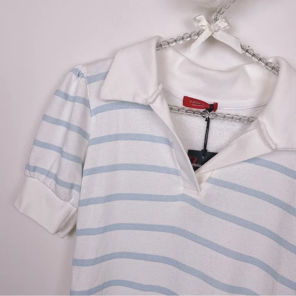 n:Philanthropy Celeste Dress Cloudy Blue Stripe Size Small NWT - Image 3