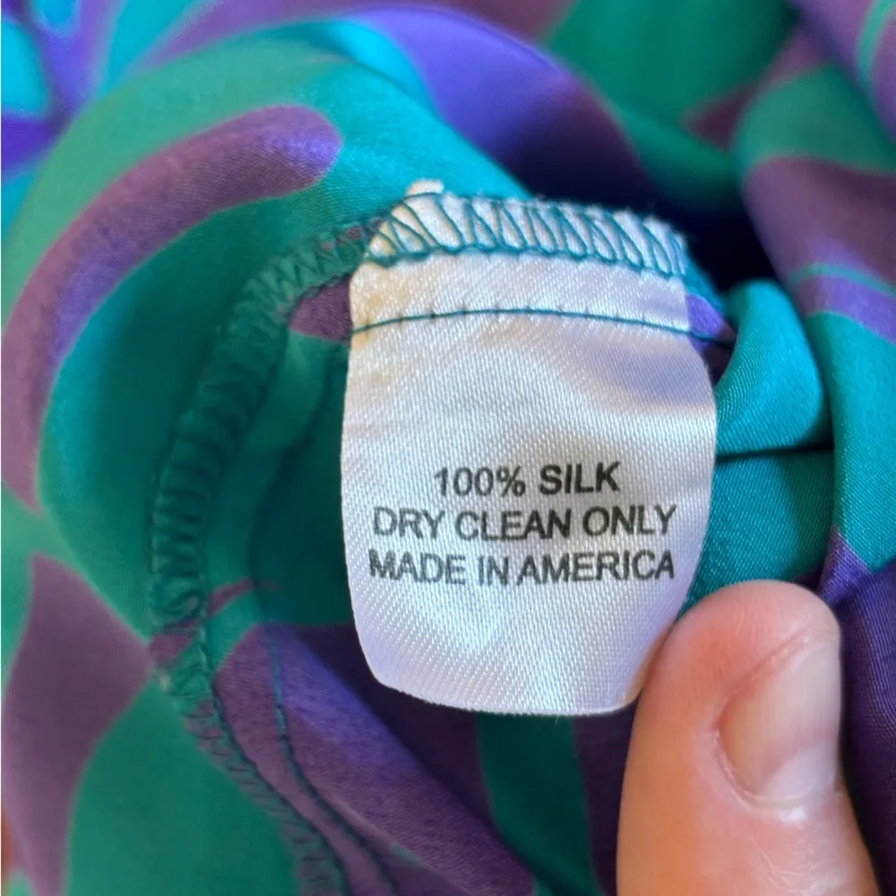 Amanda Uprichard Blue & Purple Silk Dress – Size Small - Image 9