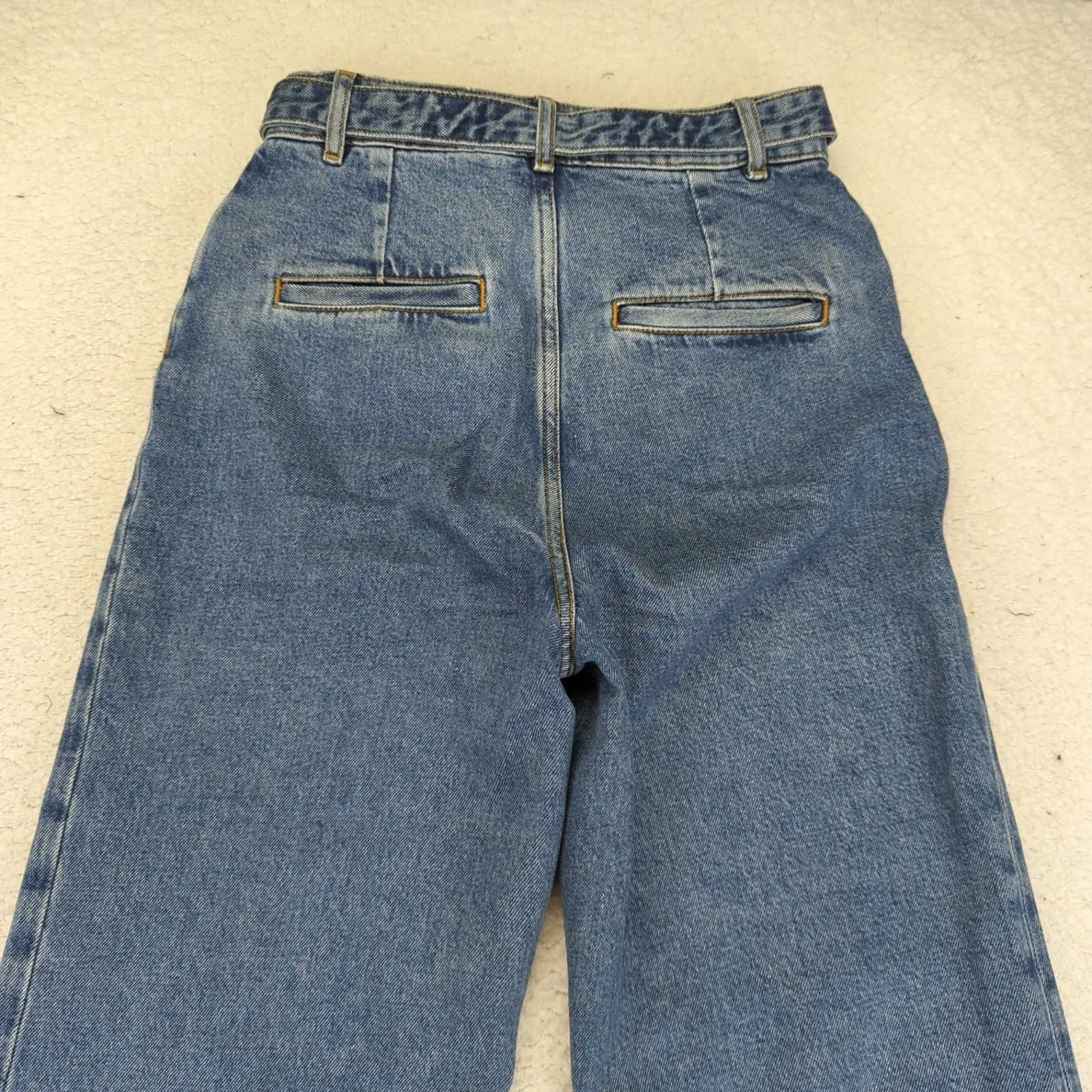 &‎ Other Stories Paris Atelier Wide Leg Denim Jeans Belt Small EU Size 36 Blue - Image 5