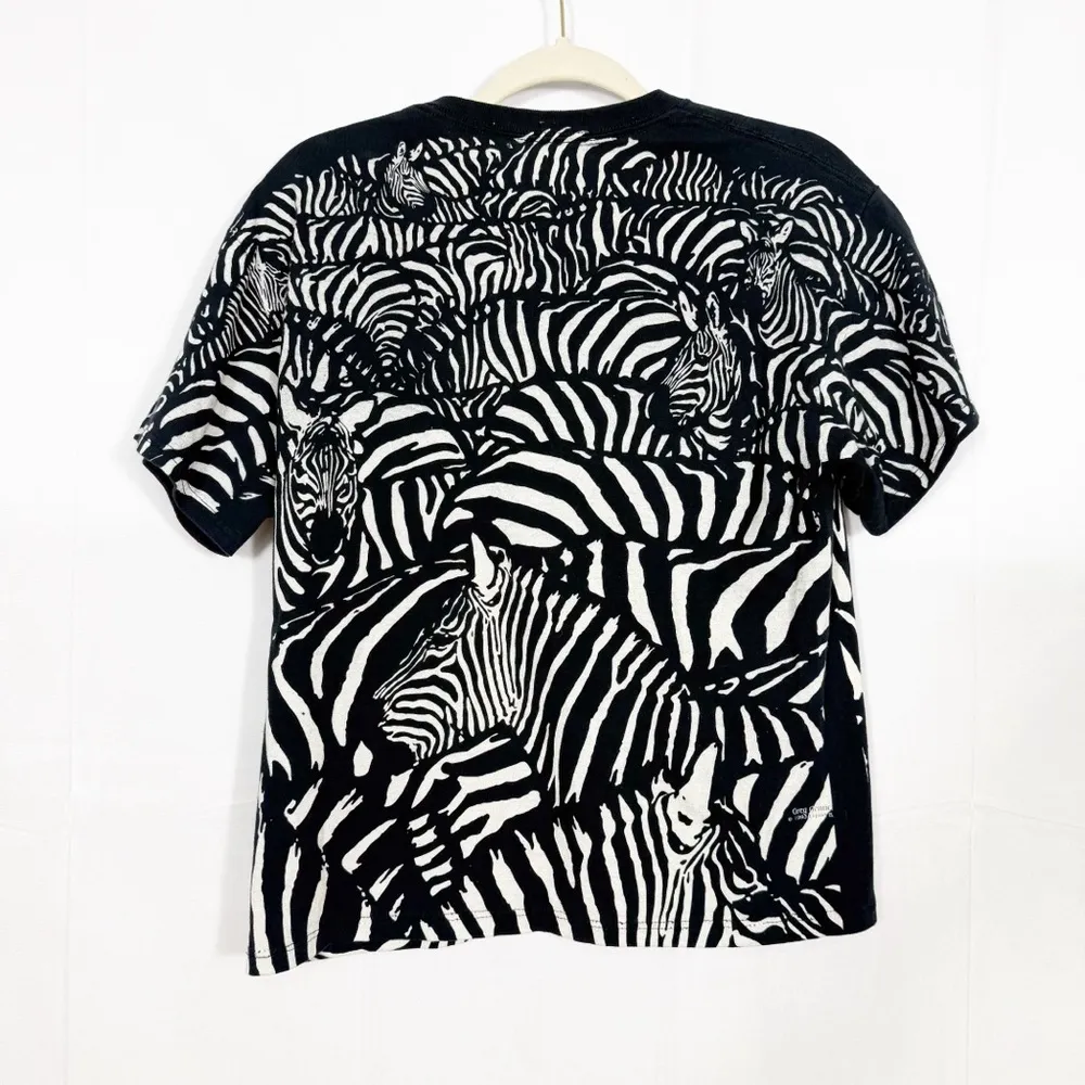 Liquid Blue Vintage 90’s Greg Genrich Zebra Print Short Sleeve T - Image 2