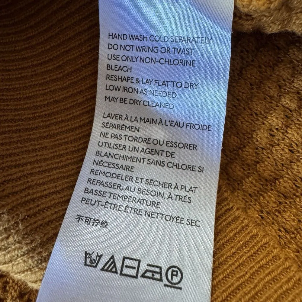 By Anthropologie Martina Pointelle Boho Crochet Sweater Tee Women’s XS Honey - Image 7