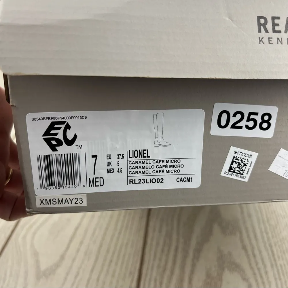 Kenneth Cole Reaction Women's Lionel Tall Boots 7M Caramel Cafe Micro $129 - Image 6