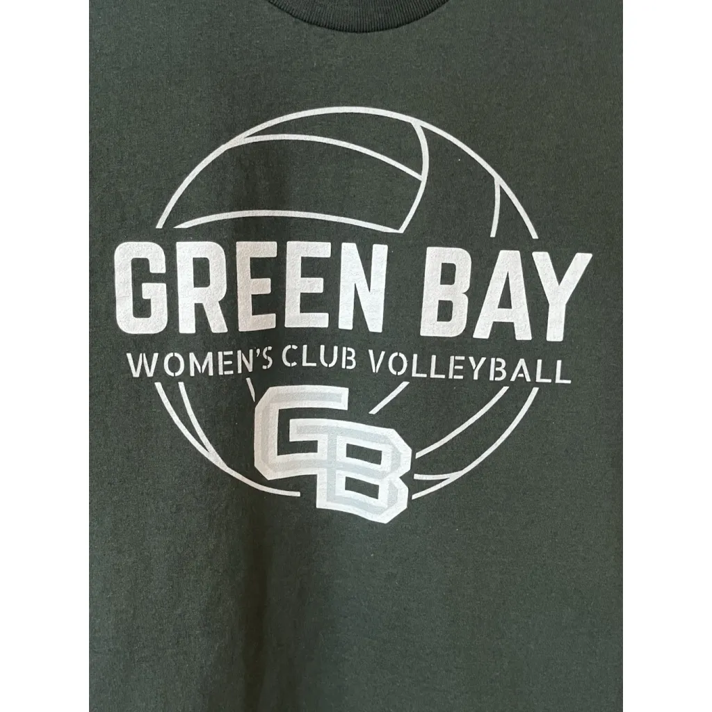Green Bay Women's Club Volleyball T Shirt Womens Size L Green Short Sleeve Crew - Image 5