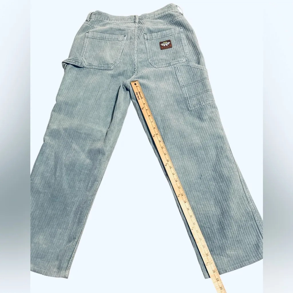 Pacsun Baby blue corduroy Baggy Carpenter pants Sz 28 Trendy Streetwear Relaxed - Image 6