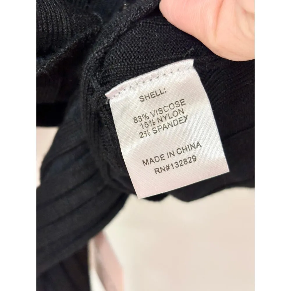 NWT Superdown Long Sleeve Mock Neck Cropped Pullover Sweater Black Women's Small - Image 4