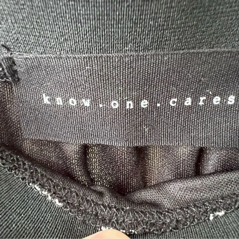 Know One Cares Pleated Zebra Striped‎ Skirt, Elastic Waist, Size Medium Black - Image 4