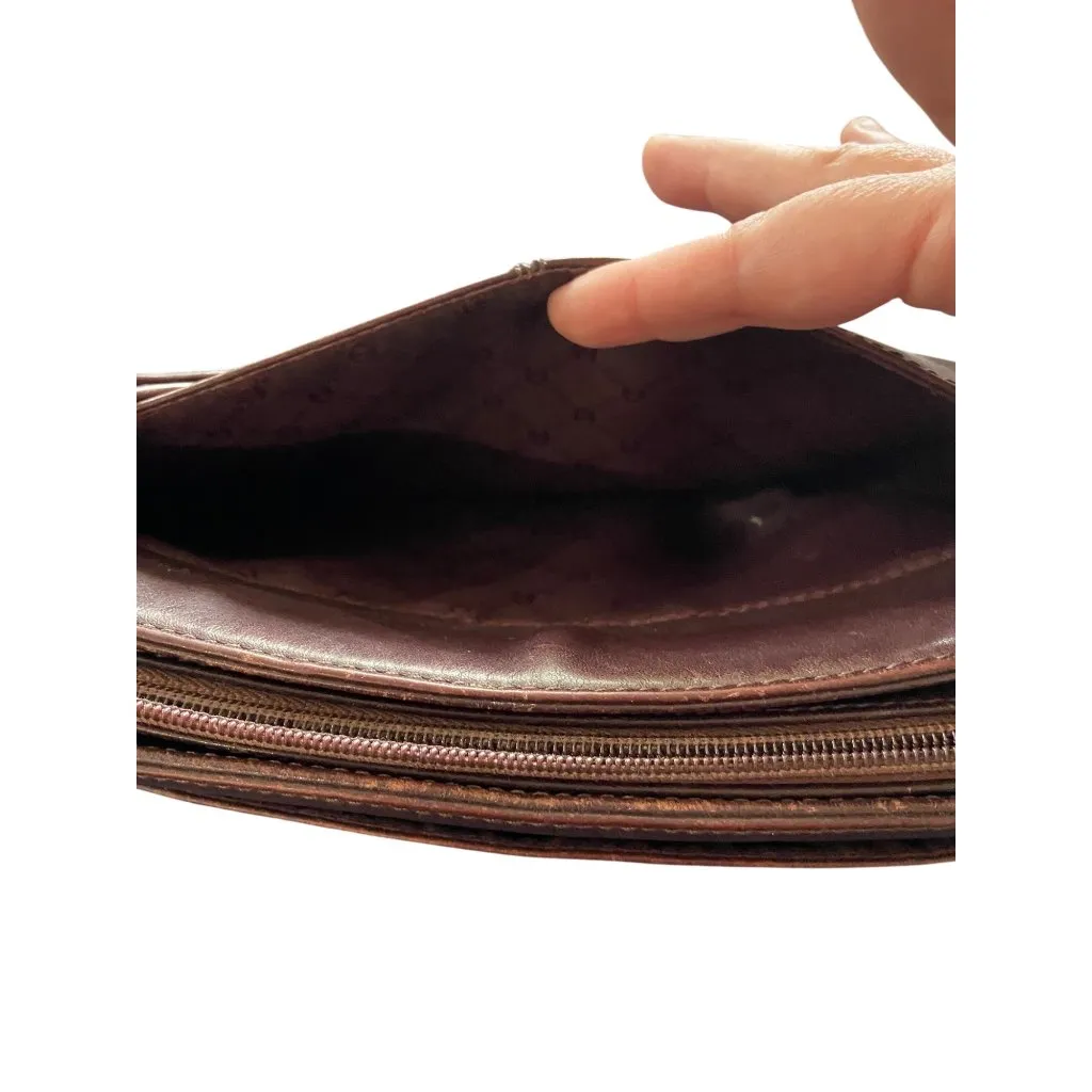 Etienne Aigner Genuine Leather Shoulder Bag Burgundy One Size - Image 7