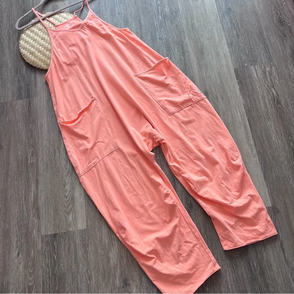 NEW free people hotshot‎ onesie in a neon coral/orange color Orange Size L - Image 3