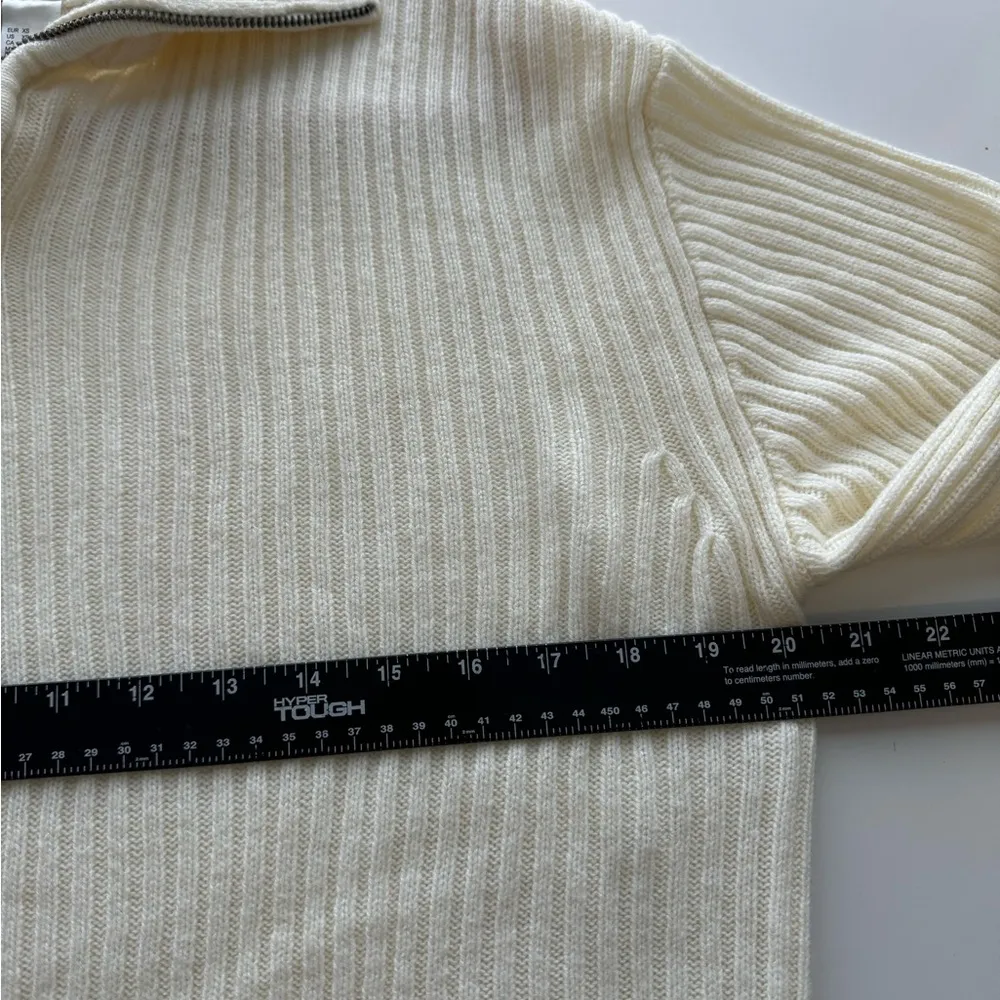 H&M Divided Womens‎ XS Ribbed Knit Sweater With Zip Collar 100% Acrylic - Image 7