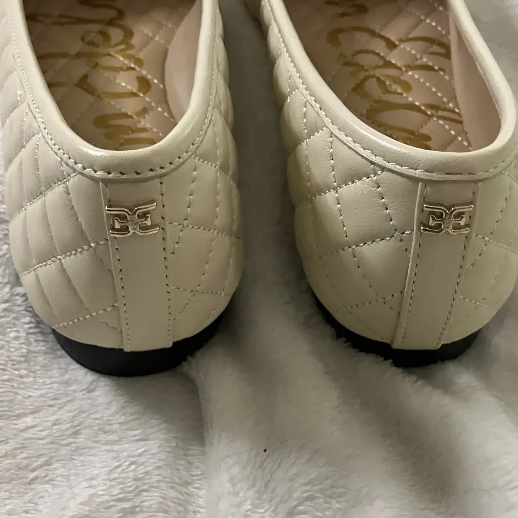 Sam Edelman Ivory Quilted Flats - Image 8