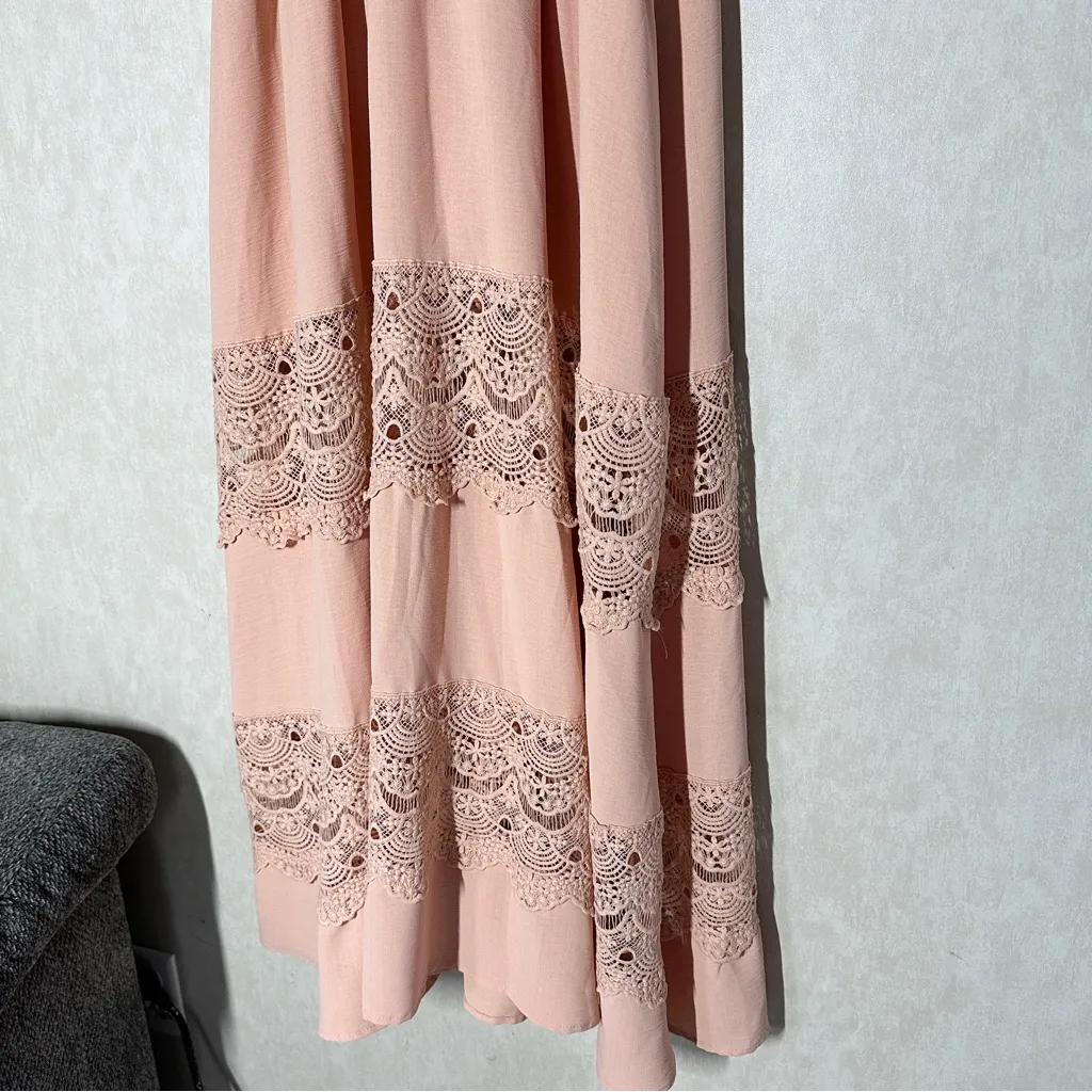 Baltic Born Women’s Vera Maxi Dress V-Neck Wedding Bridesmaid in Salmon XL - Image 7