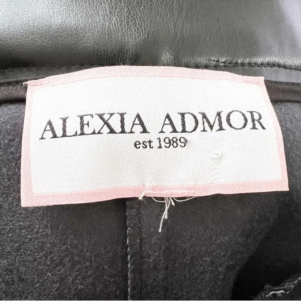 Alexia Admor Black Faux Leather Wide Leg Trouser Pants Size 12 Formal Dressy - Image 7