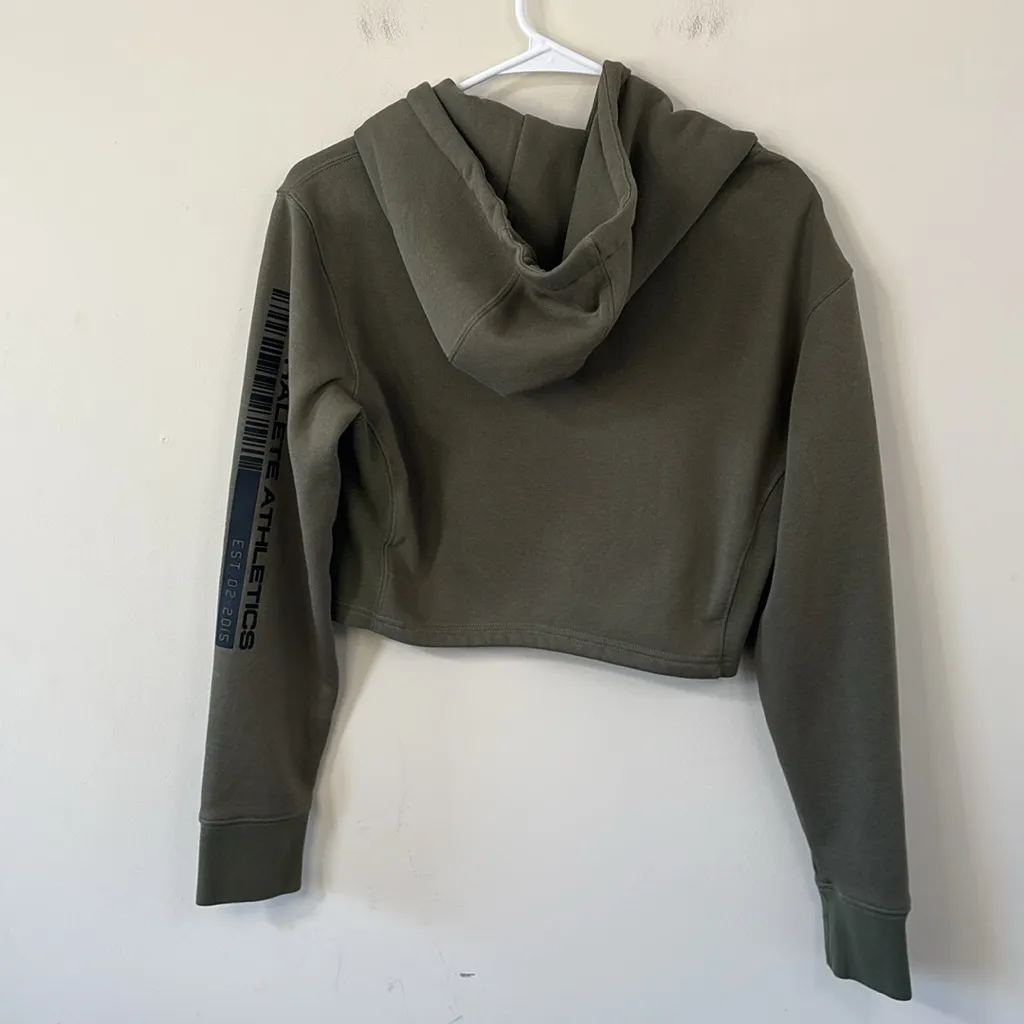 Alphalete Tactical Army Cropped Hoodie Size Medium - Image 8