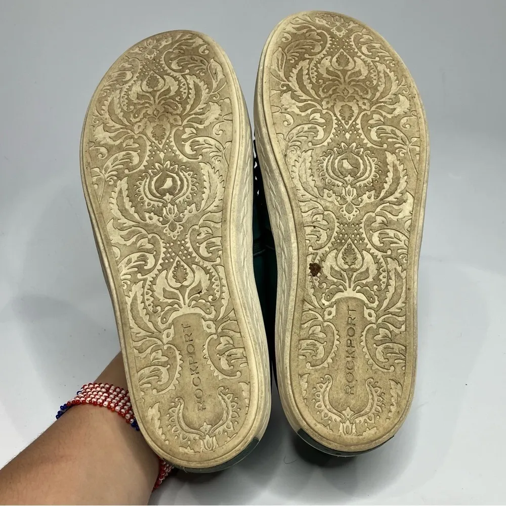 Rockport Cobb Hill leather twist slip on shoes dark teal‎ size 8 Blue - Image 5