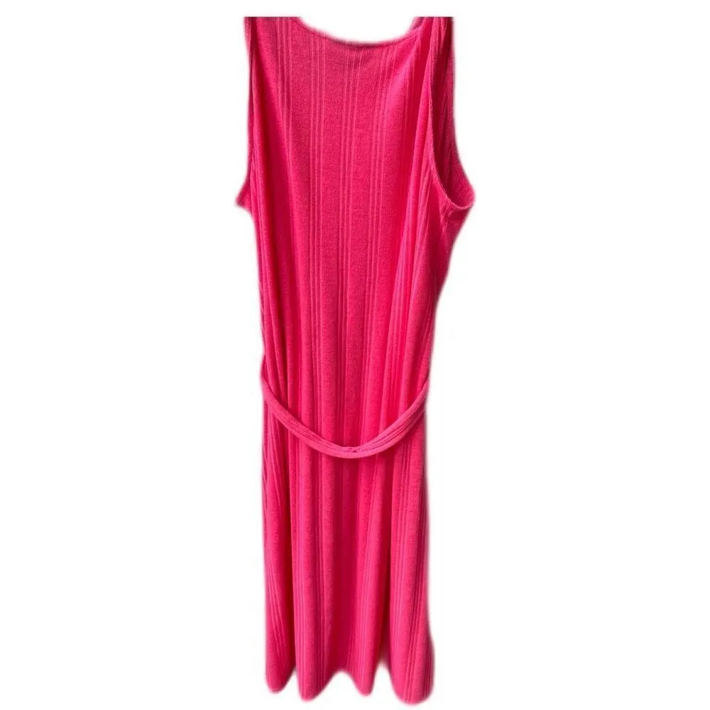Lane Bryant bright pink size 18/20 knit midi dress - Image 2