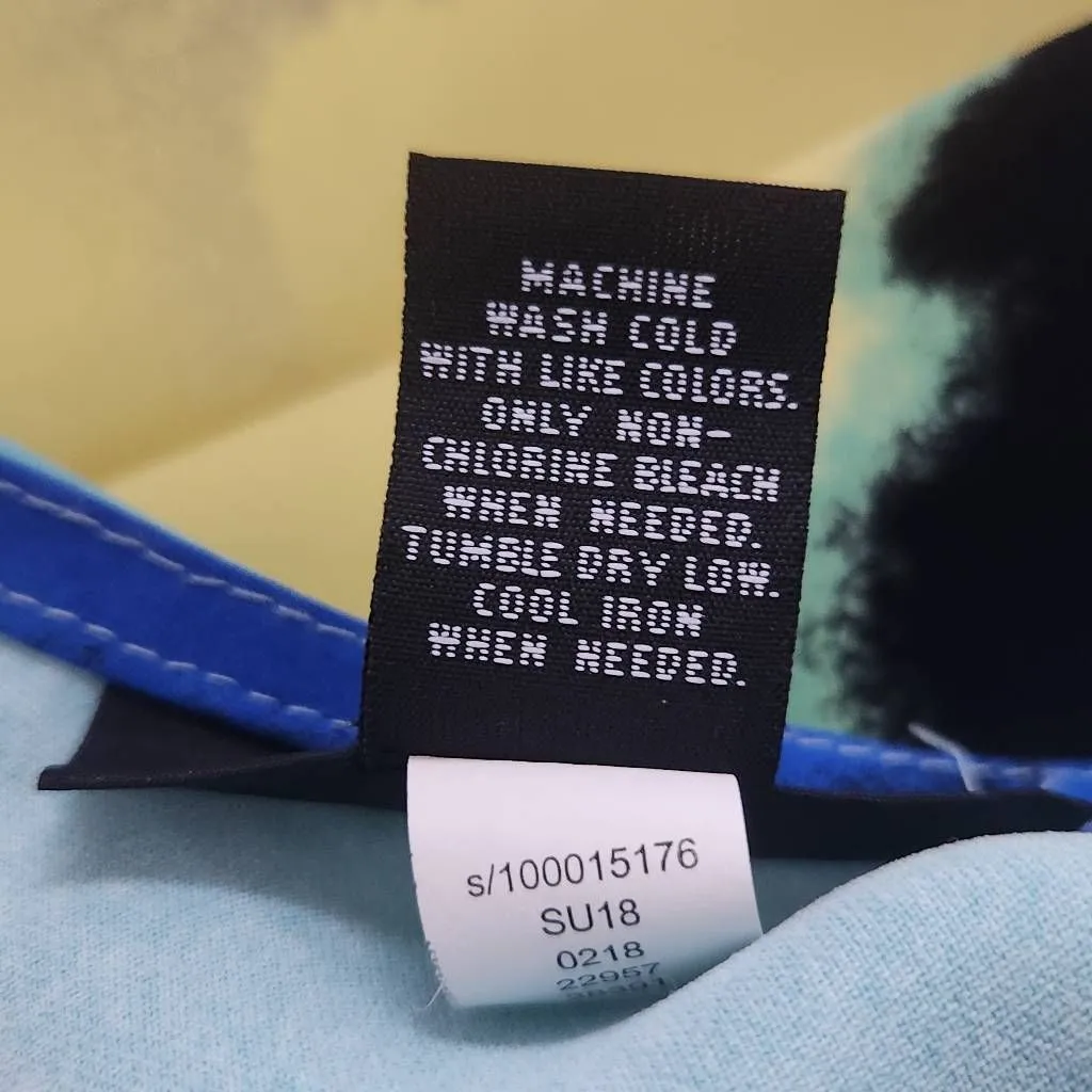 Alfani Blue and Yellow Sleeveless Shift Dress Size 8 Alfani Wedding Guest Dress - Image 9