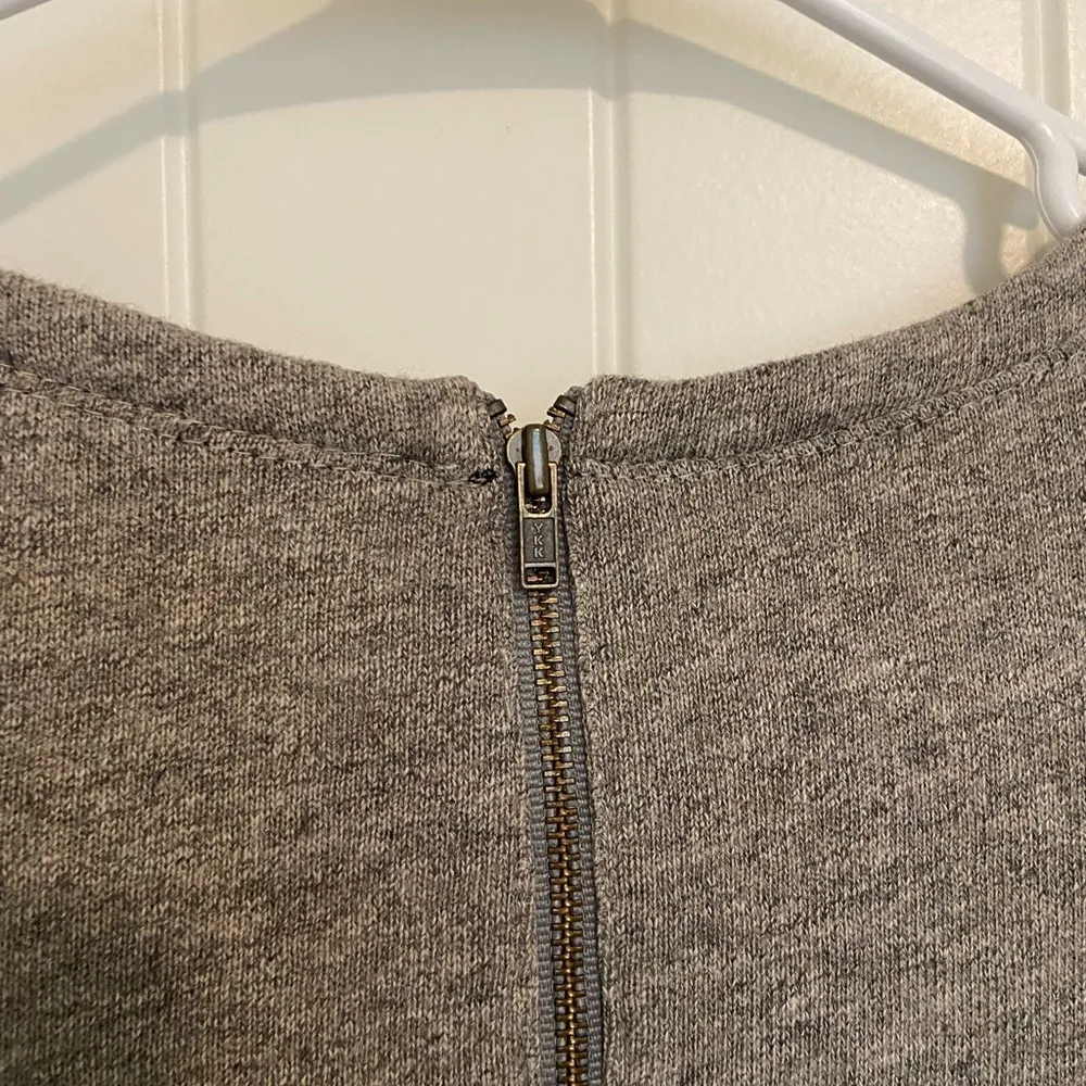 J. Crew women’s leather front knit back zip‎ up top XXS - Image 7
